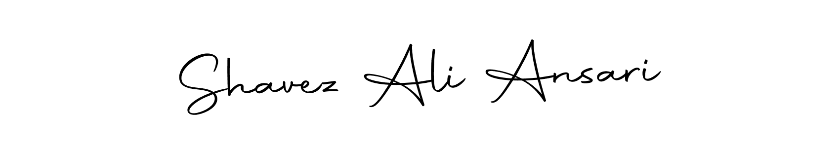 How to make Shavez Ali Ansari name signature. Use Autography-DOLnW style for creating short signs online. This is the latest handwritten sign. Shavez Ali Ansari signature style 10 images and pictures png