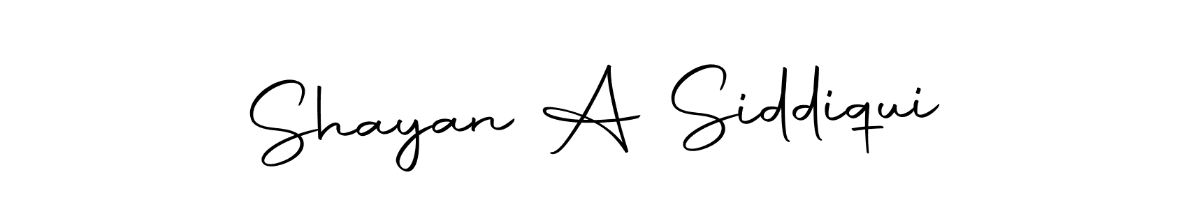 Design your own signature with our free online signature maker. With this signature software, you can create a handwritten (Autography-DOLnW) signature for name Shayan A Siddiqui. Shayan A Siddiqui signature style 10 images and pictures png