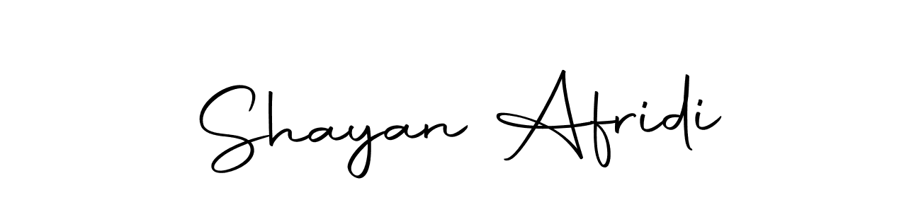 How to make Shayan Afridi name signature. Use Autography-DOLnW style for creating short signs online. This is the latest handwritten sign. Shayan Afridi signature style 10 images and pictures png