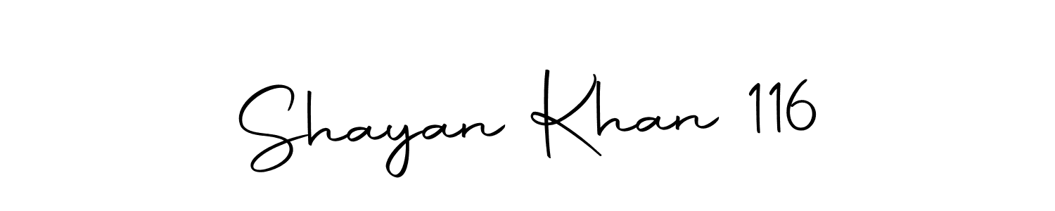 Make a beautiful signature design for name Shayan Khan 116. Use this online signature maker to create a handwritten signature for free. Shayan Khan 116 signature style 10 images and pictures png