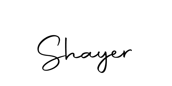 Use a signature maker to create a handwritten signature online. With this signature software, you can design (Autography-DOLnW) your own signature for name Shayer. Shayer signature style 10 images and pictures png