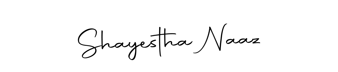 Design your own signature with our free online signature maker. With this signature software, you can create a handwritten (Autography-DOLnW) signature for name Shayestha Naaz. Shayestha Naaz signature style 10 images and pictures png