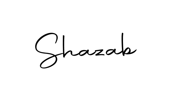 Use a signature maker to create a handwritten signature online. With this signature software, you can design (Autography-DOLnW) your own signature for name Shazab. Shazab signature style 10 images and pictures png