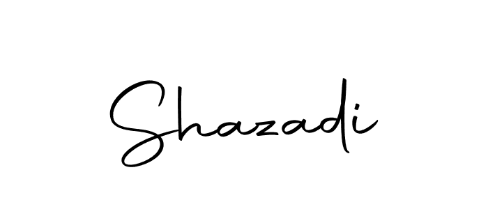 Design your own signature with our free online signature maker. With this signature software, you can create a handwritten (Autography-DOLnW) signature for name Shazadi. Shazadi signature style 10 images and pictures png