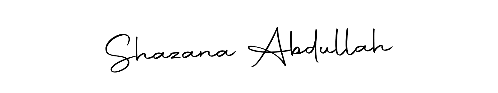 Make a short Shazana Abdullah signature style. Manage your documents anywhere anytime using Autography-DOLnW. Create and add eSignatures, submit forms, share and send files easily. Shazana Abdullah signature style 10 images and pictures png