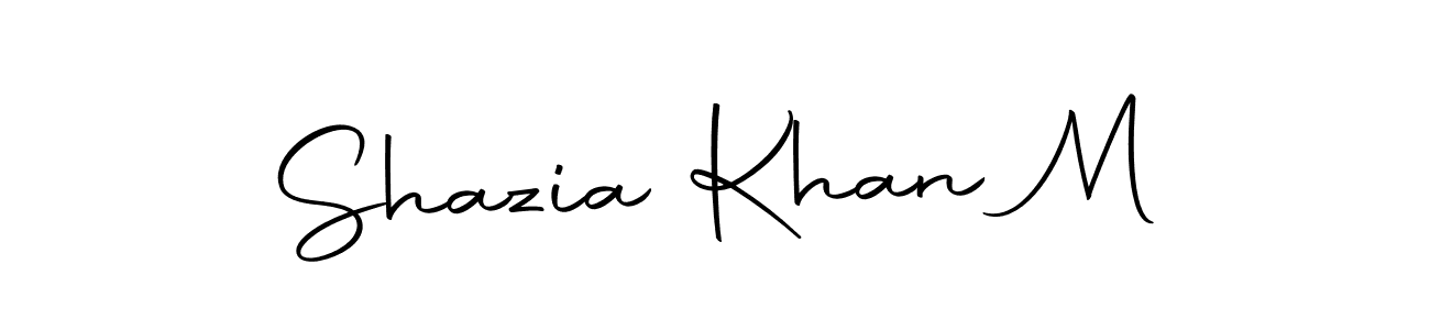 if you are searching for the best signature style for your name Shazia Khan M. so please give up your signature search. here we have designed multiple signature styles  using Autography-DOLnW. Shazia Khan M signature style 10 images and pictures png