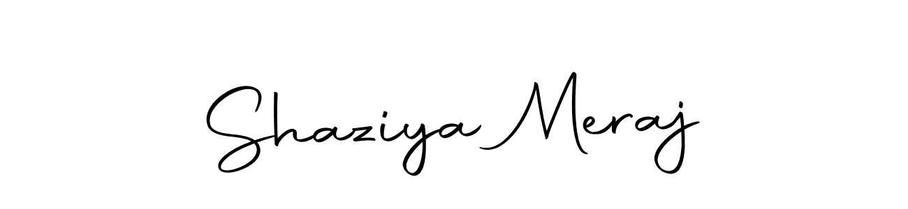Create a beautiful signature design for name Shaziya Meraj. With this signature (Autography-DOLnW) fonts, you can make a handwritten signature for free. Shaziya Meraj signature style 10 images and pictures png