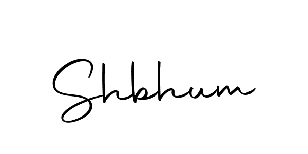 Use a signature maker to create a handwritten signature online. With this signature software, you can design (Autography-DOLnW) your own signature for name Shbhum. Shbhum signature style 10 images and pictures png