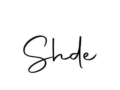 Design your own signature with our free online signature maker. With this signature software, you can create a handwritten (Autography-DOLnW) signature for name Shde. Shde signature style 10 images and pictures png