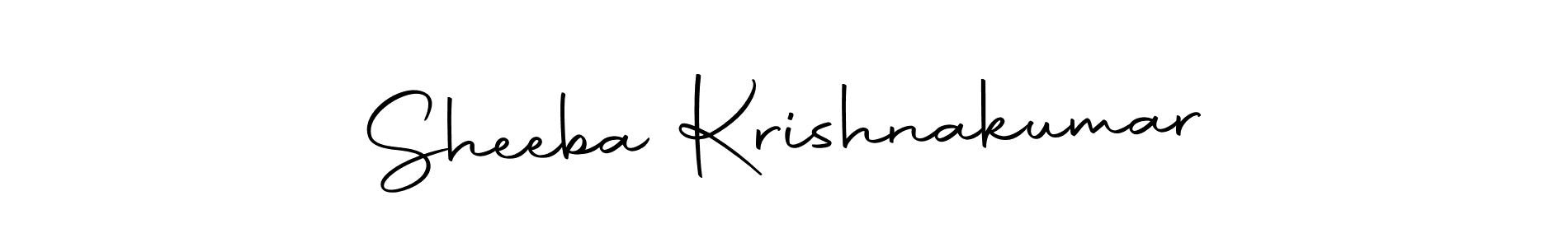 How to make Sheeba Krishnakumar signature? Autography-DOLnW is a professional autograph style. Create handwritten signature for Sheeba Krishnakumar name. Sheeba Krishnakumar signature style 10 images and pictures png