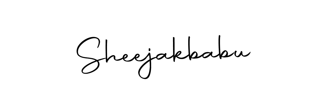 How to make Sheejakbabu name signature. Use Autography-DOLnW style for creating short signs online. This is the latest handwritten sign. Sheejakbabu signature style 10 images and pictures png