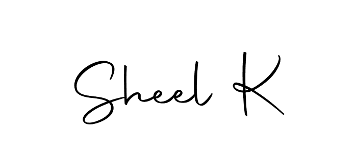 Similarly Autography-DOLnW is the best handwritten signature design. Signature creator online .You can use it as an online autograph creator for name Sheel K. Sheel K signature style 10 images and pictures png