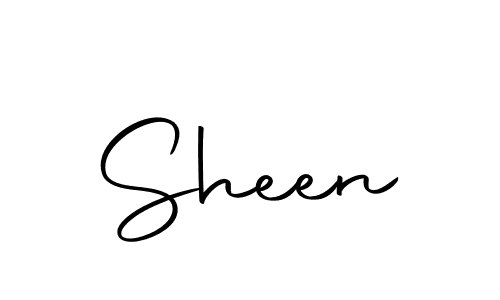 Design your own signature with our free online signature maker. With this signature software, you can create a handwritten (Autography-DOLnW) signature for name Sheen. Sheen signature style 10 images and pictures png