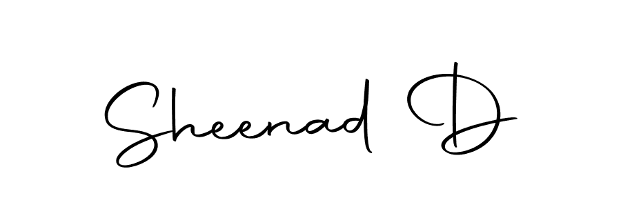 You can use this online signature creator to create a handwritten signature for the name Sheenad D. This is the best online autograph maker. Sheenad D signature style 10 images and pictures png