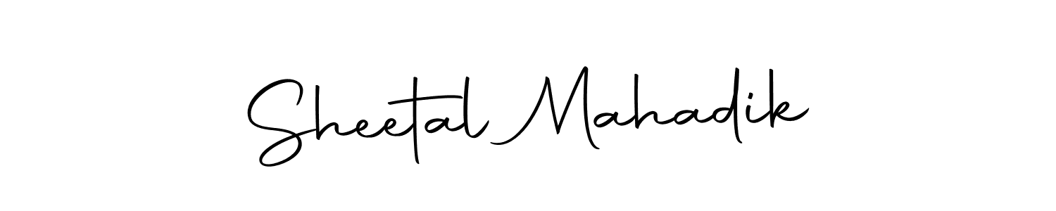 How to make Sheetal Mahadik name signature. Use Autography-DOLnW style for creating short signs online. This is the latest handwritten sign. Sheetal Mahadik signature style 10 images and pictures png
