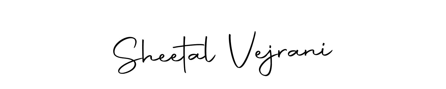 Make a short Sheetal Vejrani signature style. Manage your documents anywhere anytime using Autography-DOLnW. Create and add eSignatures, submit forms, share and send files easily. Sheetal Vejrani signature style 10 images and pictures png