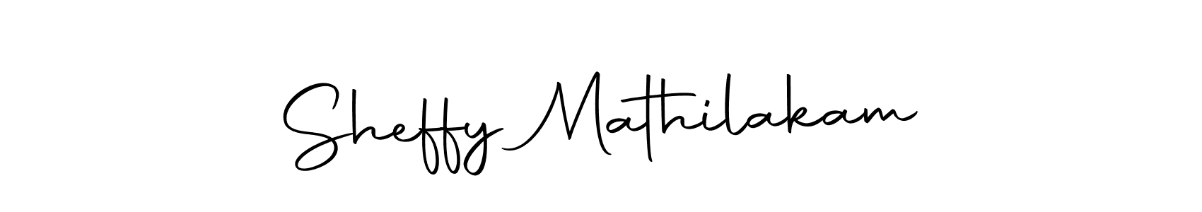 Create a beautiful signature design for name Sheffy Mathilakam. With this signature (Autography-DOLnW) fonts, you can make a handwritten signature for free. Sheffy Mathilakam signature style 10 images and pictures png