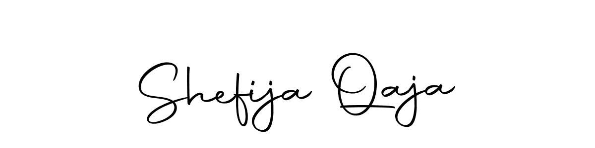 How to make Shefija Qaja name signature. Use Autography-DOLnW style for creating short signs online. This is the latest handwritten sign. Shefija Qaja signature style 10 images and pictures png