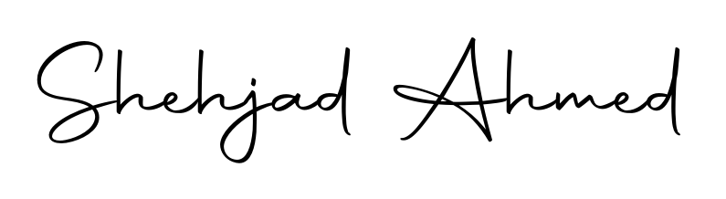Create an unforgettable impression when signing with Shehjad Ahmed name styled in Autography-DOLnW typography. 100% free online generator. Shehjad Ahmed signature style 10 images and pictures png