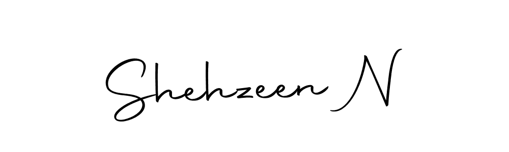 Create a beautiful signature design for name Shehzeen N. With this signature (Autography-DOLnW) fonts, you can make a handwritten signature for free. Shehzeen N signature style 10 images and pictures png