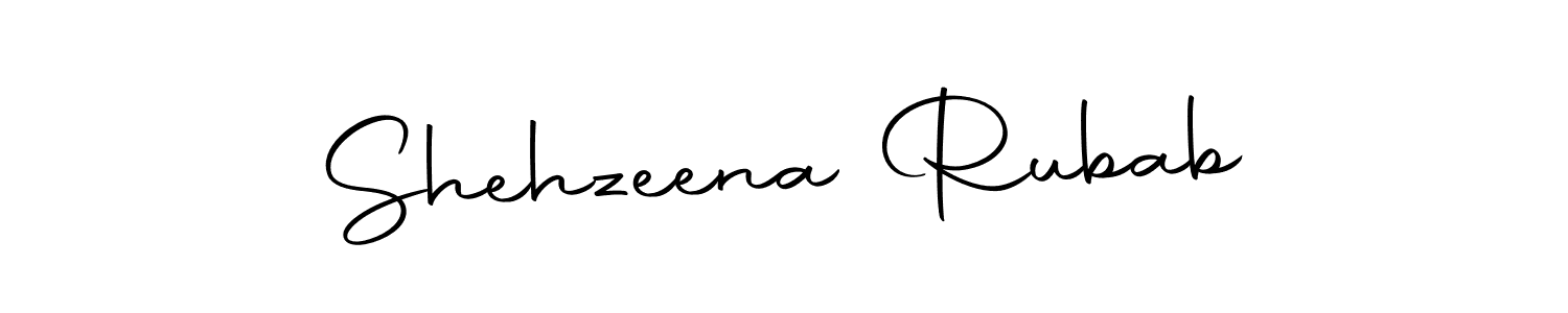 Create a beautiful signature design for name Shehzeena Rubab. With this signature (Autography-DOLnW) fonts, you can make a handwritten signature for free. Shehzeena Rubab signature style 10 images and pictures png
