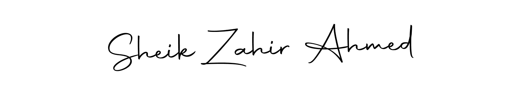 How to make Sheik Zahir Ahmed name signature. Use Autography-DOLnW style for creating short signs online. This is the latest handwritten sign. Sheik Zahir Ahmed signature style 10 images and pictures png