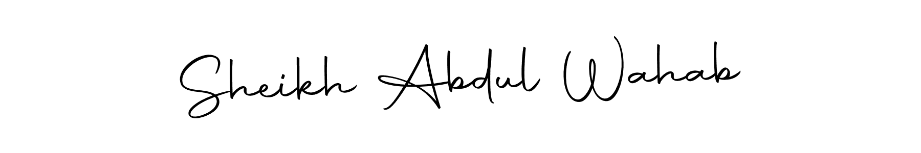 Also we have Sheikh Abdul Wahab name is the best signature style. Create professional handwritten signature collection using Autography-DOLnW autograph style. Sheikh Abdul Wahab signature style 10 images and pictures png