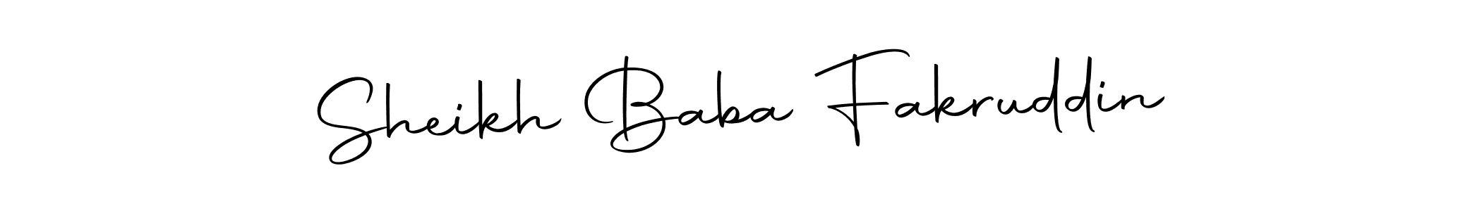 How to make Sheikh Baba Fakruddin name signature. Use Autography-DOLnW style for creating short signs online. This is the latest handwritten sign. Sheikh Baba Fakruddin signature style 10 images and pictures png