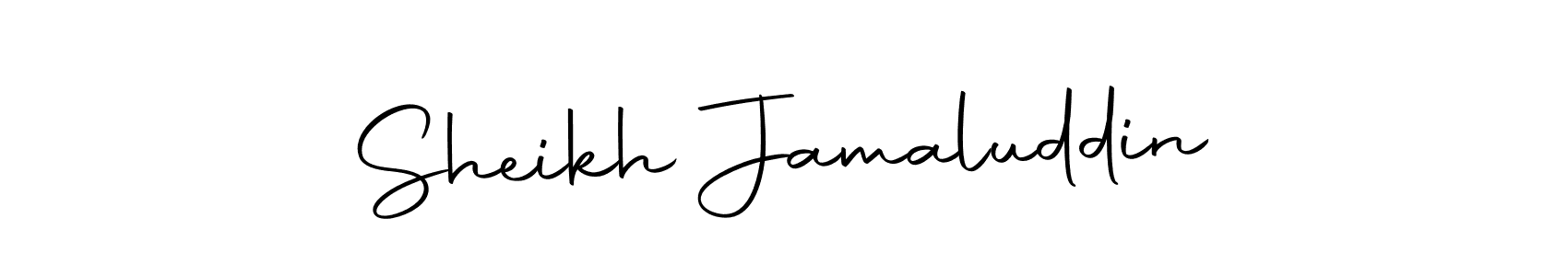 You can use this online signature creator to create a handwritten signature for the name Sheikh Jamaluddin. This is the best online autograph maker. Sheikh Jamaluddin signature style 10 images and pictures png