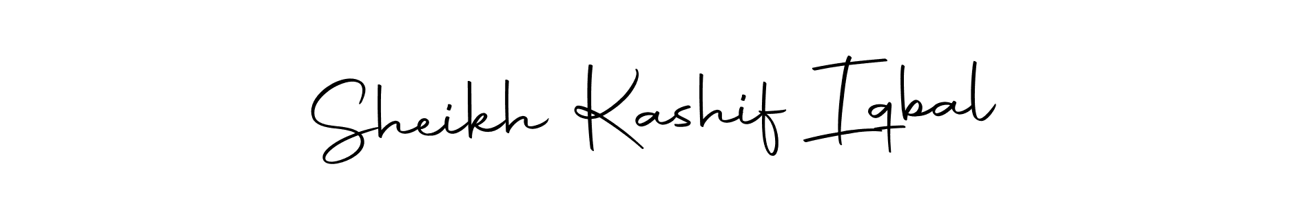 How to make Sheikh Kashif Iqbal name signature. Use Autography-DOLnW style for creating short signs online. This is the latest handwritten sign. Sheikh Kashif Iqbal signature style 10 images and pictures png