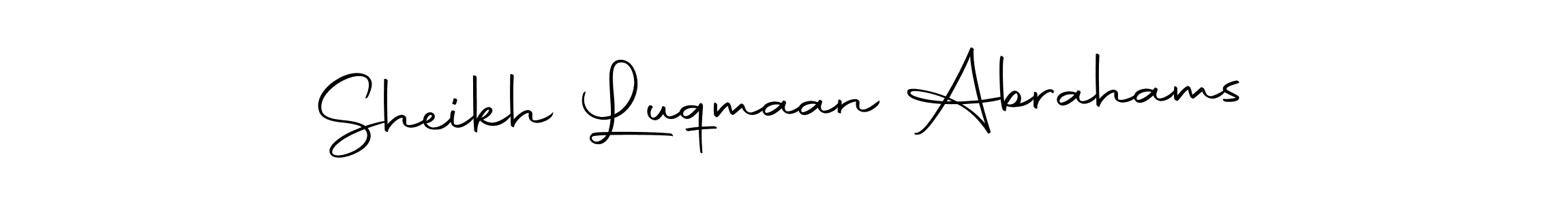 if you are searching for the best signature style for your name Sheikh Luqmaan Abrahams. so please give up your signature search. here we have designed multiple signature styles  using Autography-DOLnW. Sheikh Luqmaan Abrahams signature style 10 images and pictures png
