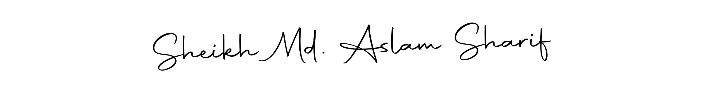 The best way (Autography-DOLnW) to make a short signature is to pick only two or three words in your name. The name Sheikh Md. Aslam Sharif include a total of six letters. For converting this name. Sheikh Md. Aslam Sharif signature style 10 images and pictures png