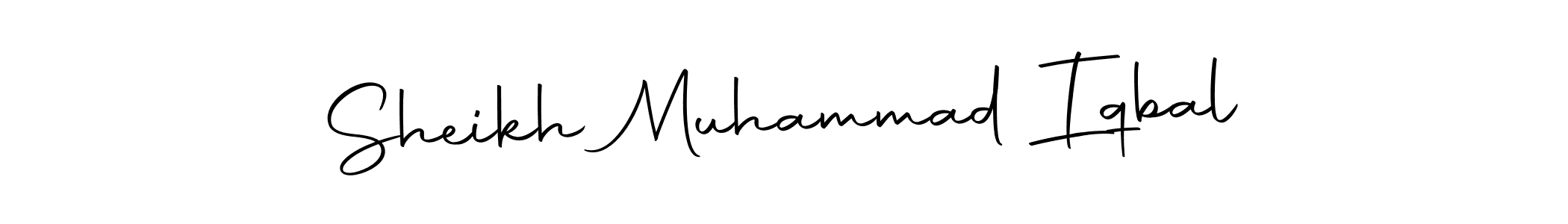 How to make Sheikh Muhammad Iqbal name signature. Use Autography-DOLnW style for creating short signs online. This is the latest handwritten sign. Sheikh Muhammad Iqbal signature style 10 images and pictures png