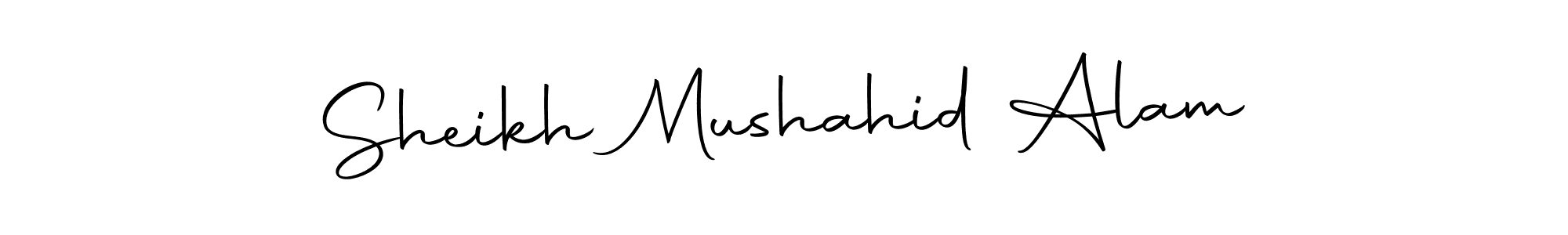 The best way (Autography-DOLnW) to make a short signature is to pick only two or three words in your name. The name Sheikh Mushahid Alam include a total of six letters. For converting this name. Sheikh Mushahid Alam signature style 10 images and pictures png