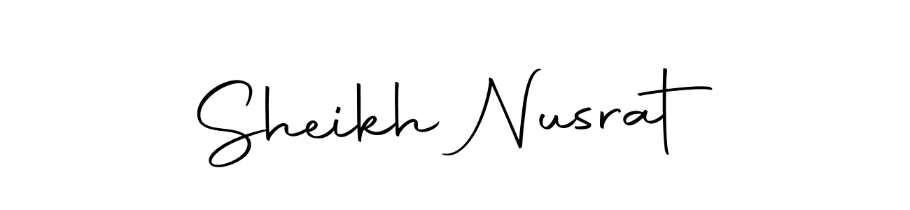 You should practise on your own different ways (Autography-DOLnW) to write your name (Sheikh Nusrat) in signature. don't let someone else do it for you. Sheikh Nusrat signature style 10 images and pictures png