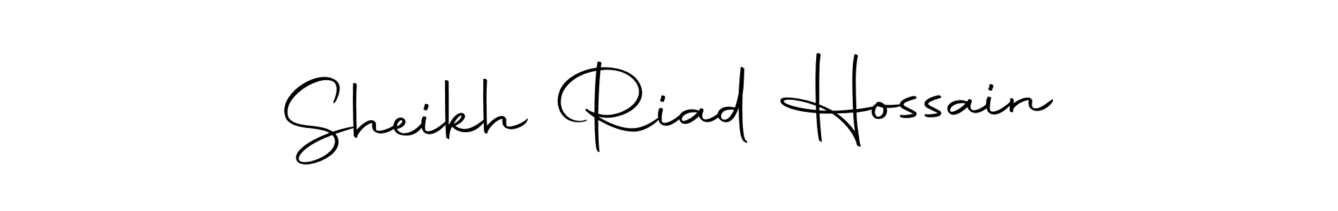 How to make Sheikh Riad Hossain name signature. Use Autography-DOLnW style for creating short signs online. This is the latest handwritten sign. Sheikh Riad Hossain signature style 10 images and pictures png