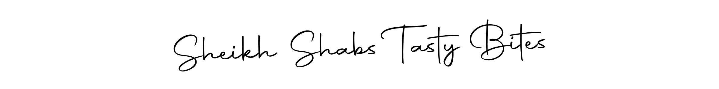 You can use this online signature creator to create a handwritten signature for the name Sheikh Shabs Tasty Bites. This is the best online autograph maker. Sheikh Shabs Tasty Bites signature style 10 images and pictures png