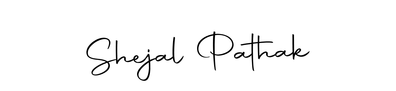 How to make Shejal Pathak name signature. Use Autography-DOLnW style for creating short signs online. This is the latest handwritten sign. Shejal Pathak signature style 10 images and pictures png
