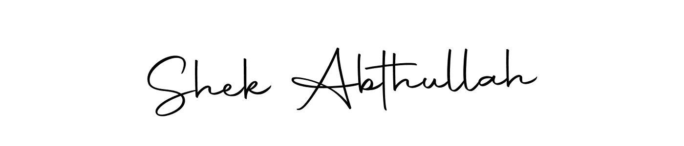 Create a beautiful signature design for name Shek Abthullah. With this signature (Autography-DOLnW) fonts, you can make a handwritten signature for free. Shek Abthullah signature style 10 images and pictures png