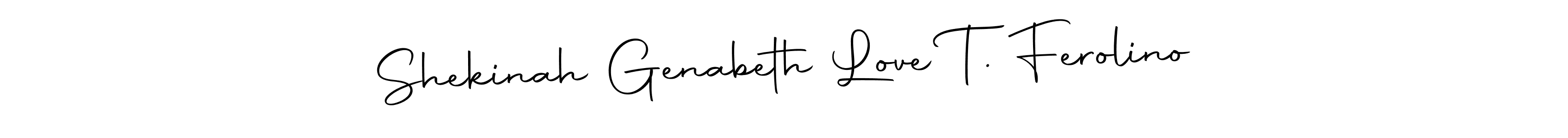 Use a signature maker to create a handwritten signature online. With this signature software, you can design (Autography-DOLnW) your own signature for name Shekinah Genabeth Love T. Ferolino. Shekinah Genabeth Love T. Ferolino signature style 10 images and pictures png