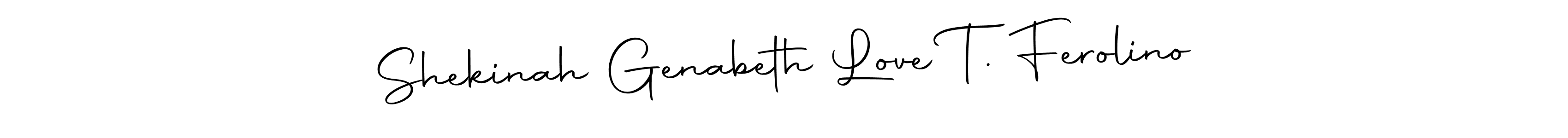 Make a beautiful signature design for name Shekinah Genabeth Love T. Ferolino. With this signature (Autography-DOLnW) style, you can create a handwritten signature for free. Shekinah Genabeth Love T. Ferolino signature style 10 images and pictures png