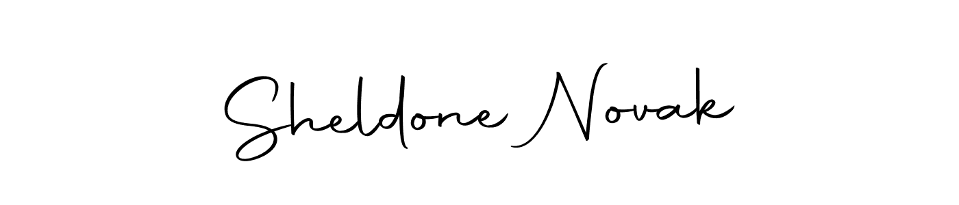 Design your own signature with our free online signature maker. With this signature software, you can create a handwritten (Autography-DOLnW) signature for name Sheldone Novak. Sheldone Novak signature style 10 images and pictures png