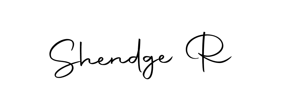 Design your own signature with our free online signature maker. With this signature software, you can create a handwritten (Autography-DOLnW) signature for name Shendge R. Shendge R signature style 10 images and pictures png