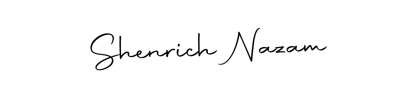 Design your own signature with our free online signature maker. With this signature software, you can create a handwritten (Autography-DOLnW) signature for name Shenrich Nazam. Shenrich Nazam signature style 10 images and pictures png