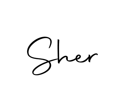 Design your own signature with our free online signature maker. With this signature software, you can create a handwritten (Autography-DOLnW) signature for name Sher. Sher signature style 10 images and pictures png