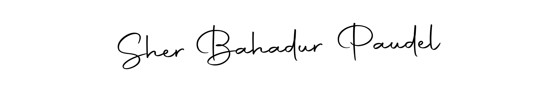 Create a beautiful signature design for name Sher Bahadur Paudel. With this signature (Autography-DOLnW) fonts, you can make a handwritten signature for free. Sher Bahadur Paudel signature style 10 images and pictures png