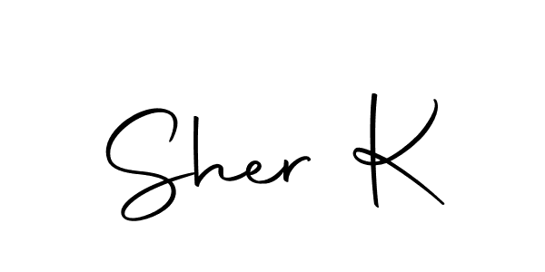 Make a beautiful signature design for name Sher K. With this signature (Autography-DOLnW) style, you can create a handwritten signature for free. Sher K signature style 10 images and pictures png