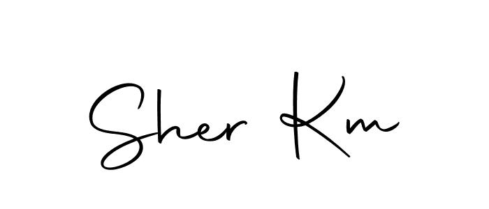 You should practise on your own different ways (Autography-DOLnW) to write your name (Sher Km) in signature. don't let someone else do it for you. Sher Km signature style 10 images and pictures png