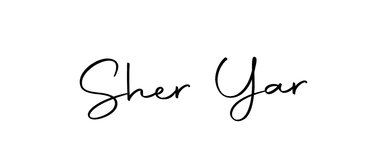 You should practise on your own different ways (Autography-DOLnW) to write your name (Sher Yar) in signature. don't let someone else do it for you. Sher Yar signature style 10 images and pictures png