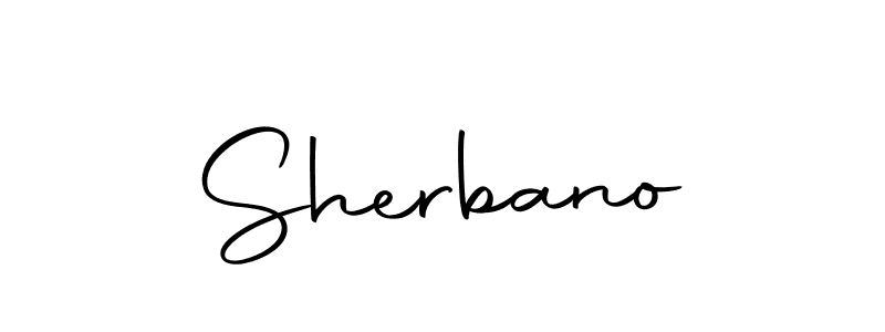 Create a beautiful signature design for name Sherbano. With this signature (Autography-DOLnW) fonts, you can make a handwritten signature for free. Sherbano signature style 10 images and pictures png